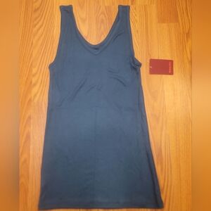 NWT Womens Tommy John Lounge Tank Size XS Majolica Blue V Neck Scoop Back